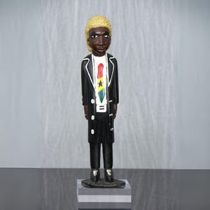 FIGURA COLONIAL esculpida à mão na África, Estátua colonial rara, Decoração vintage para casa, Estatuetas Colon, Arte africana, Estátua de advogado de madeira