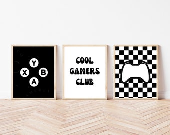 Gaming Room Decor, Set of 3 Video Game Prints (Digital Download)