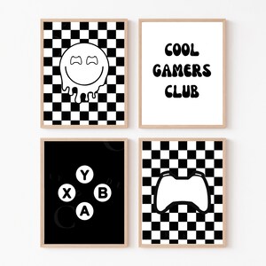 Video Game Decor, Video Game Posters, Set of 4, Gaming Room Decor, Gamer Gift, Gaming Room Digital Art, Boys Bedroom Decor, Video Game Print