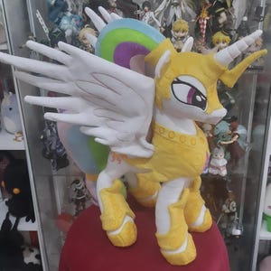 Peluche My Little Pony Battle Celestia, peluche OC personalizado, animal de peluche personalizado, encargo hecho a mano, regalos para novio