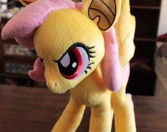 My little pony Flutterbat plush, customized OC plushie, personalized stuffed animal, fluttershy pony, handmade  commission, gifts for bf