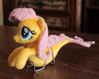 My little pony seapony Fluttershy plush, customized OC plushie, personalized stuffed animal, handmade  commission, gifts for bf