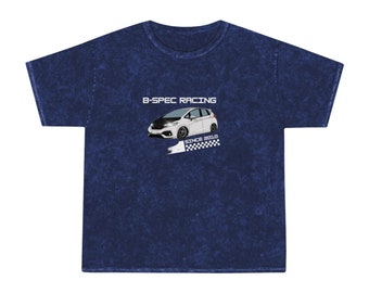 T-shirt unisexe à lavage minéral B-Spec Racing, Honda FIT, Racing Tee