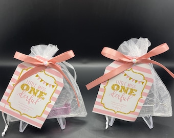 Little Miss One-derful Favors | Girl 1st Birthday | Organza Bags (25 pcs / 50 pcs)