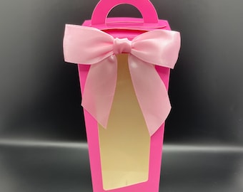 Pink Goodie Boxes Set | Birthday Party Favors with Bow (24 pcs)