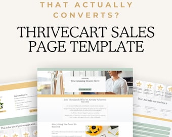 Plantilla de página de ventas de ThriveCart para productos y cursos digitales