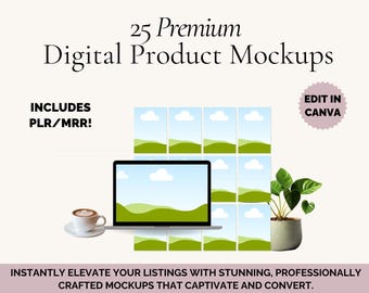 Maquetas de productos digitales/Plantillas de Canva, Planificador, Libro de trabajo (PLR/MRR)