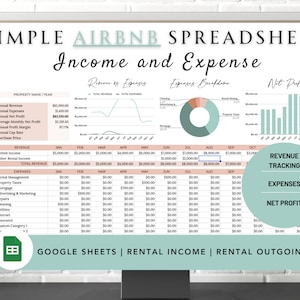 Airbnb Template Income and Expense Spreadsheet Airbnb Host Template Vacation Rental Property Management Vrbo Airbnb Bundle Profit and Loss