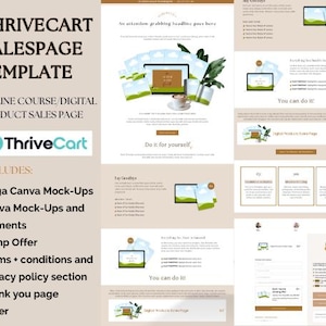 ThriveCart Sales Page Template für digitale Produkte und Kurse