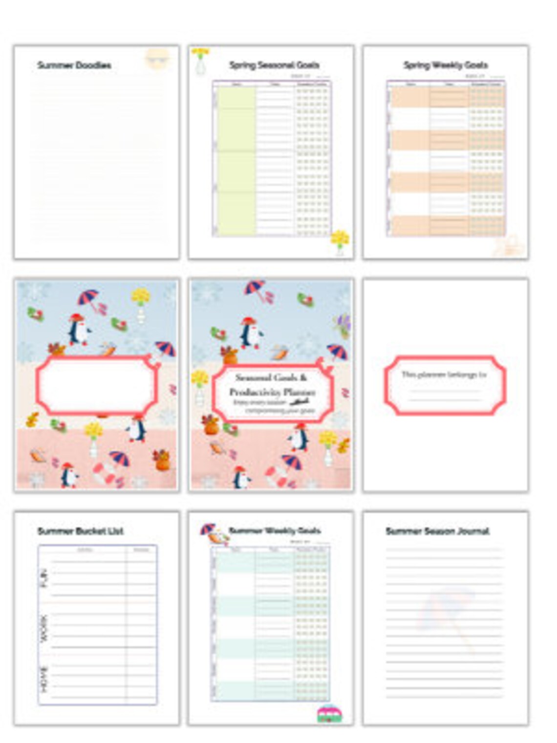 Seasonal Planner Bundle Printable PDF Instant Download - Etsy