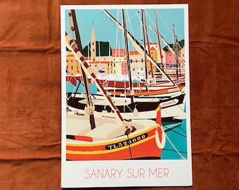 LIQUIDACIÓN - Sanary, póster impreso para decoración de pared