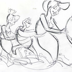 Original Storyboard Drawing from Little Mermaid: Ariel&#39;s Beginning (2008)