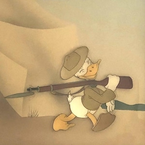 Original Production Cel of Donald Duck from Donald Gets Drafted (1942)