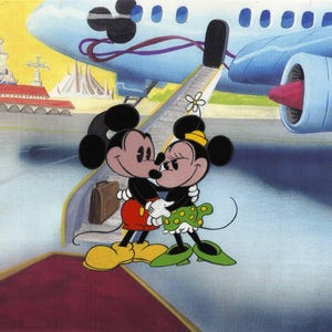 Original Publicity cel of Minnie Mouse and Mickey Mouse