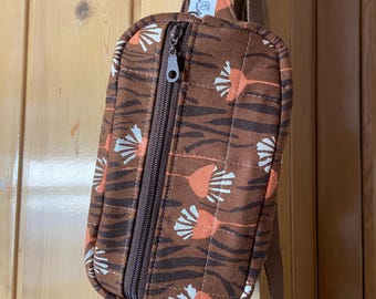Handmade Nature-Themed Crossbody Bag: Cotton-Linen Canvas Sling