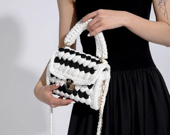 Crochet Handbag, Handmade Luxury Purse, Fashion bag