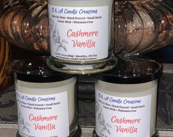 Cashmere Vanilla 100% Soy Jar Candle 10oz