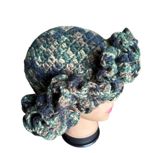 Camouflage Ruffle Hat