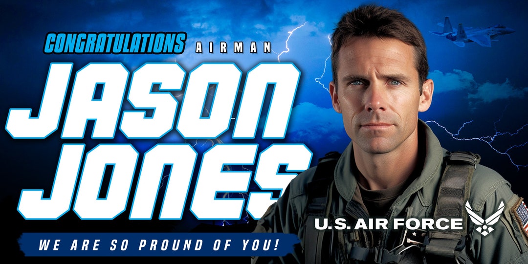 Air Force Photo Banner Air Force Congratulations Banner BMT Graduation ...