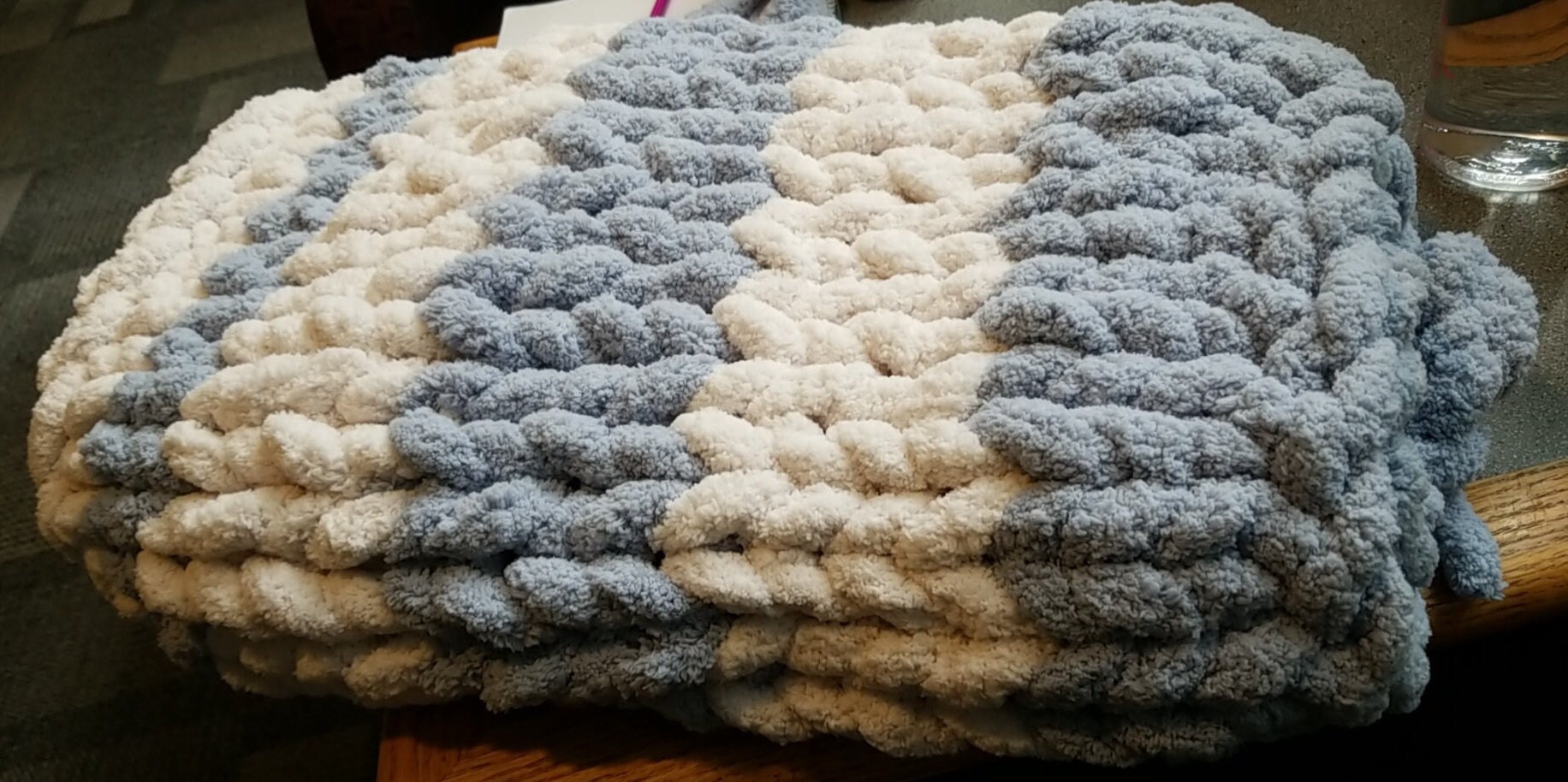 Custom Handmade Chunky Knit Blanket 40x30 Inches Etsy