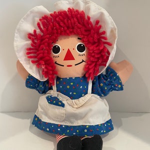 Vintage Raggedy Ann Doll By Playskool 10 Inch Cloth Plush Doll Tagged