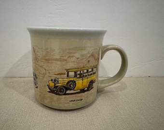 Tazza da caffè vintage Otagiri antica automobile auto Giappone gres timbrato