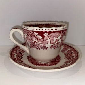 Vintage Spode Rhine Pink filiżanka do herbaty i spodek S3729-A2.