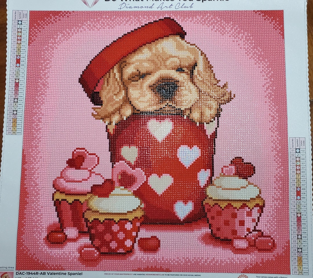 YSCOLOR Diamond Painting Kit 5D Fai Da Te Con Strass Rotondi, Cocker Spaniel Inglese, Decorazione Murale 30x40cm, Completo Di Tela E Strumenti
