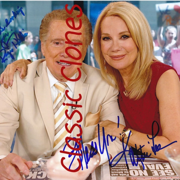 Regis Philbin and Kathy Lee Gifford Signed Autographed Premium Quality Reprint 8x10 Photo