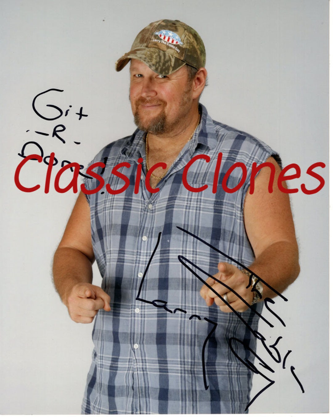 Larry the Cable Guy Signed Autographed Premium Quality Reprint 8x10