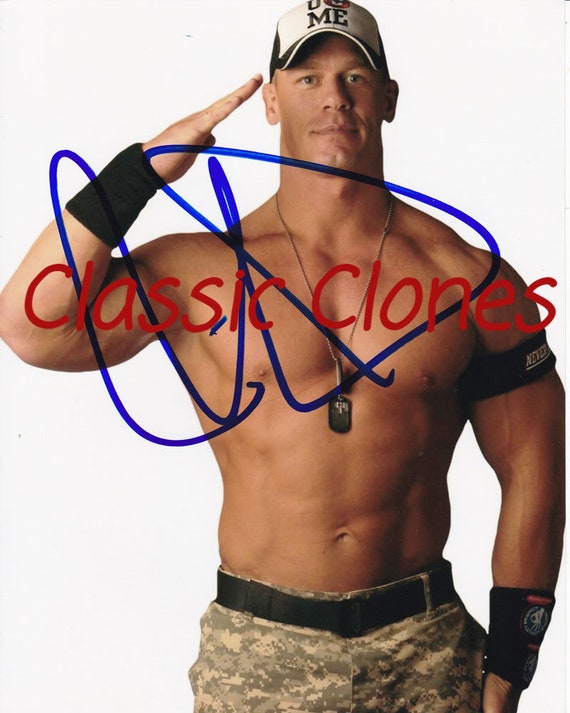 ジョン・シナ 直筆サイン入り プレミアム品質復刻版 8x10 WWE