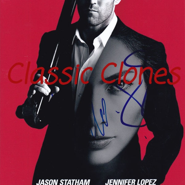 Jason Statham and Jennifer Lopez Signed Autographed Premium Quality Reprint 8x10 Parker Photo