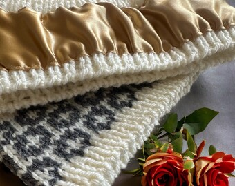 Fair Isle Ear Warmer | Satin Lined Headband