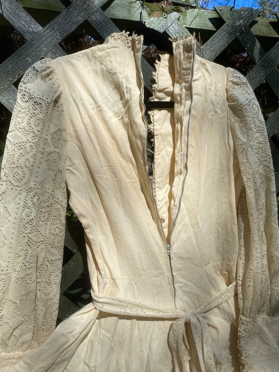 1970s Bohemian Gunne Sax inspired handmade wedding dr… - Gem