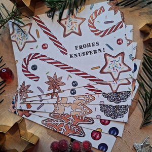 Weihnachtspostkartenset 6er Set mit 3 Designs