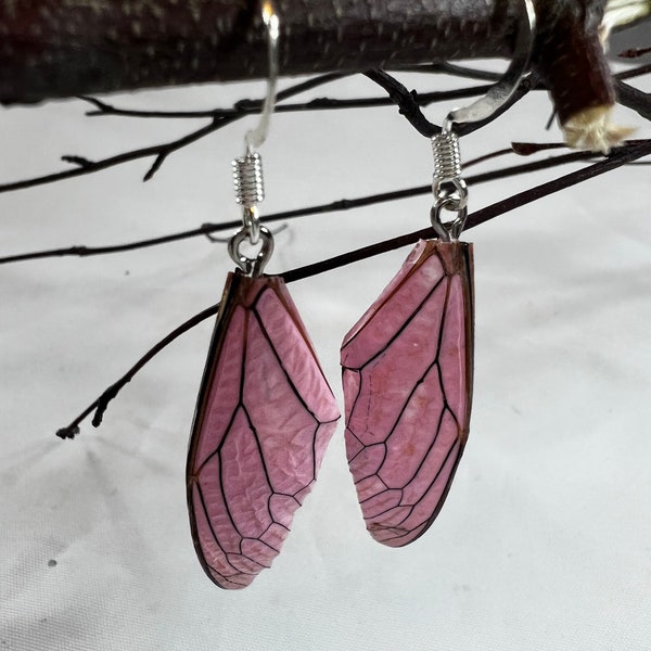 Purple Cicada Wing Earring