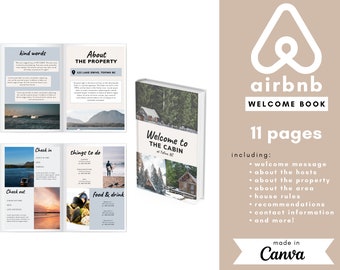 Airbnb Welcome Book Template: Vacation Rental Host Guide (Canva)