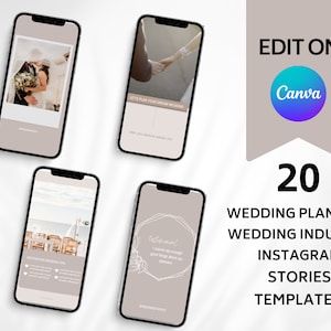 Wedding Planner Instagram Story Templates: Minimalist Canva Designs