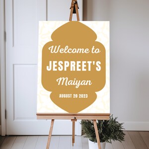 Customizable Maiyan Welcome Sign: Punjabi Sikh Wedding (Digital Download)