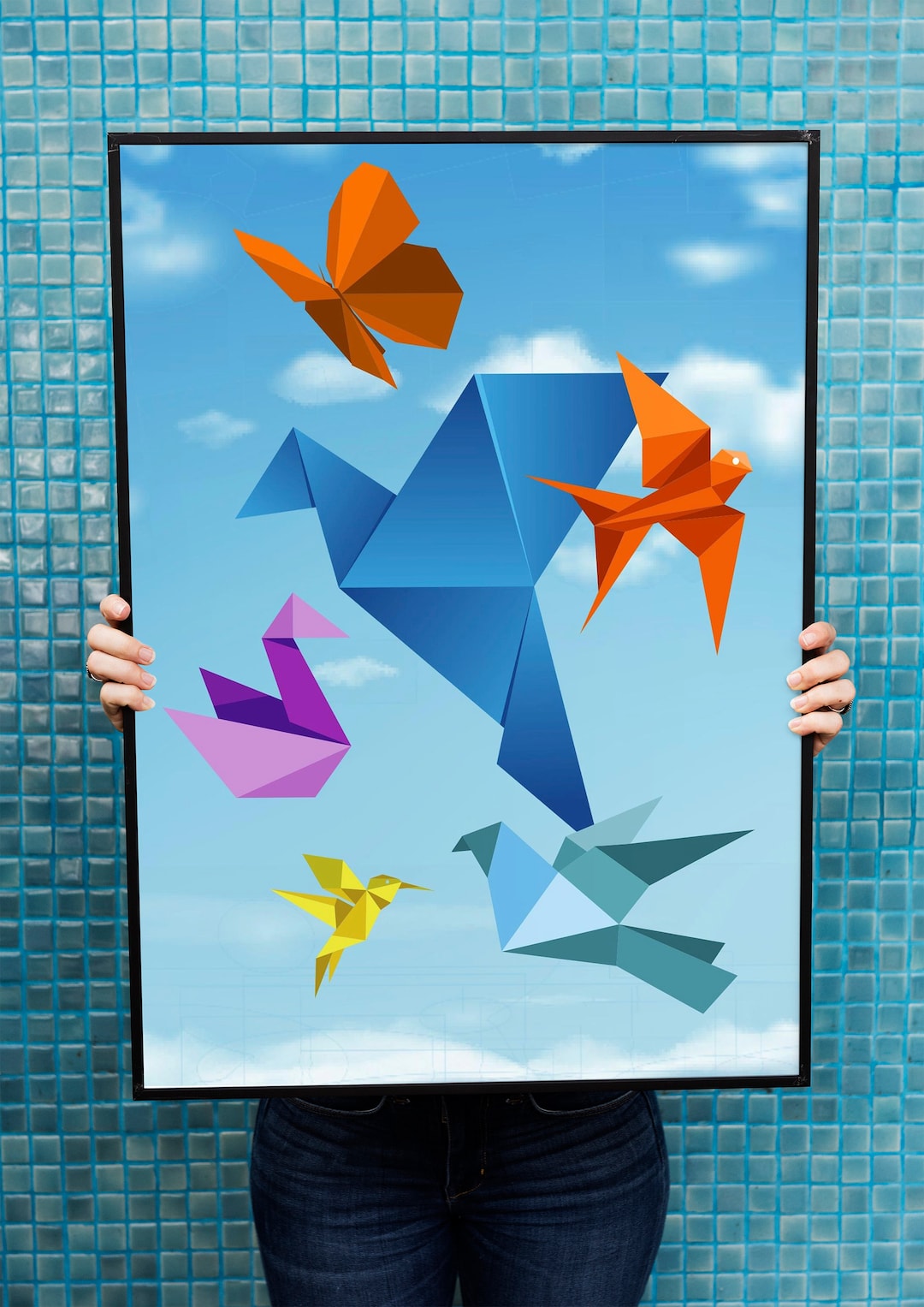 Origami Birds Poster, Printable, Digital Product - Etsy
