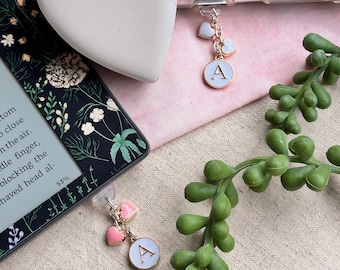 Kindle Charm: Initial Dust Plug, Bookish Phone Charm