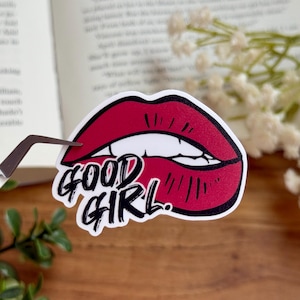 Good Girl Lips Sticker: Waterproof Vinyl Decal