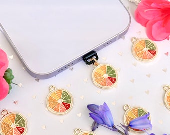 Kindle Charm: Citrus Slice USB-C Dust Plug