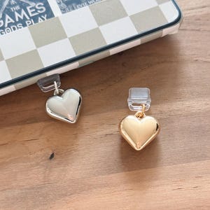 Heart Kindle Charm: Bookish Phone Dust Plug