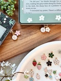 Initial Kindle Charm: Floral Accent, USB-C Dust Plug