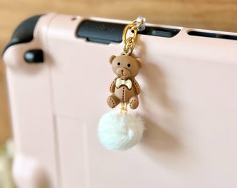 Fluffy Switch Charm | Dust Plug | Custom | Auxiliary | Audio Jack | Switch & Switch 2