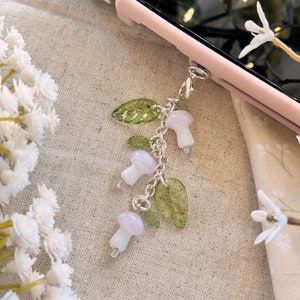 Mushroom Switch Charm | Dust Plug | Pink Mushrooms | Auxiliary | Audio Jack | Fairycore