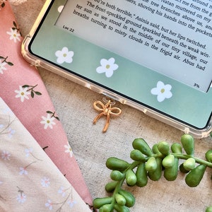 Kindleチャーム：ブック風ダストプラグ、携帯チャーム