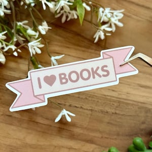 I Love Books | Sticker | Kindle | Bookish | Boho