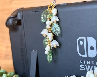 Amuleto de interruptor de flor / Tapón antipolvo / Personalizado / Auxiliar / Conector de audio / Interruptor e interruptor 2